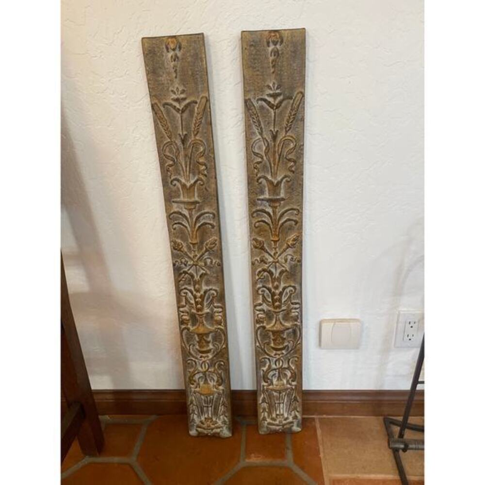 Mid Century wood wall decor panels (2)